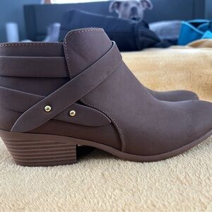 Soda Chocolate Brown Ankle Booties